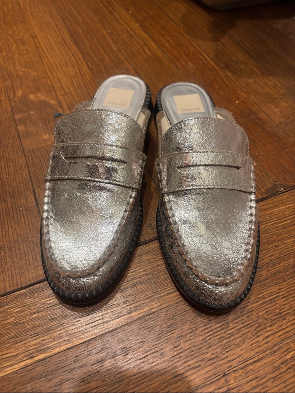 Dolce Vita Havan Metallic Silver Loafer